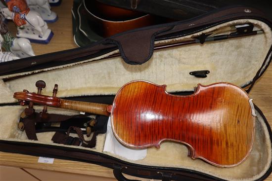 A French violin with internal label circa 1880- repaired